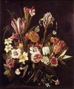 unknow artist, Floral, beautiful classical still life of flowers 017